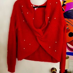 Knitted crop top sweater